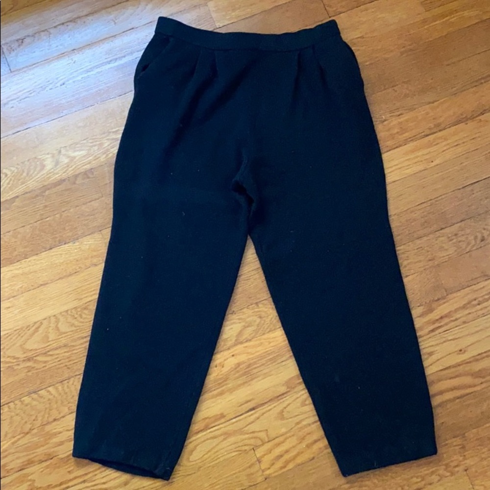 St. John black wool sweater pants